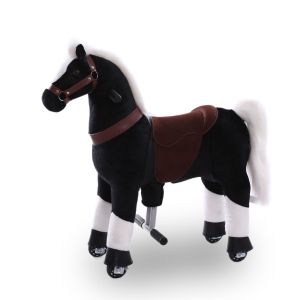 Kijana cavalgando cavalo de brinquedo preto pequeno Alle producten BerghoffTOYS