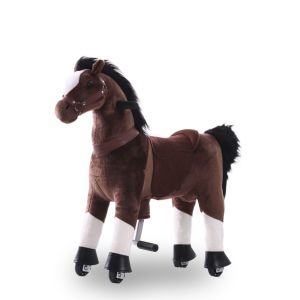 Kijana cavalgando cavalo de brinquedo marrom chocolate pequeno Alle producten BerghoffTOYS