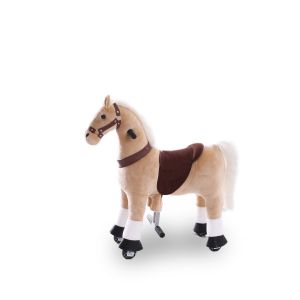 Kijana cavalgando cavalo de brinquedo bege pequeno Kijana carros infantis Carro elétrico infantil