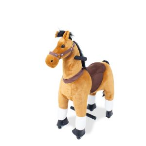 Kijana cavalgando cavalo de brinquedo marrom pequeno Alle producten BerghoffTOYS