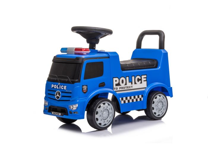 Polícia Carrito Montable Mercedes Para Bebe - Azul
