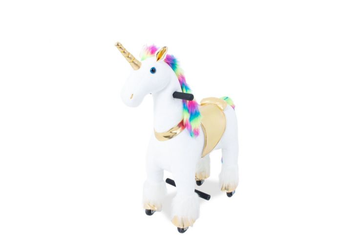 Kijana unicorn rijdend speelgoed regenboog klein