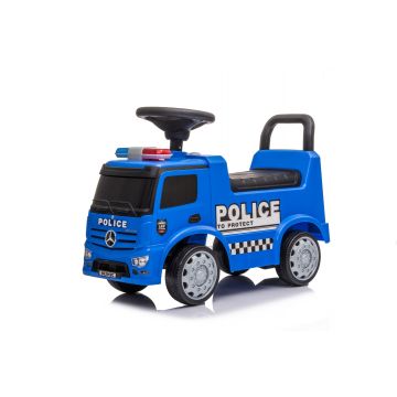 Mercedes Antos Politie Loopauto met Sirene - Blauw