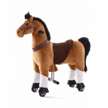 Rijdend speelgoed paard bruin klein