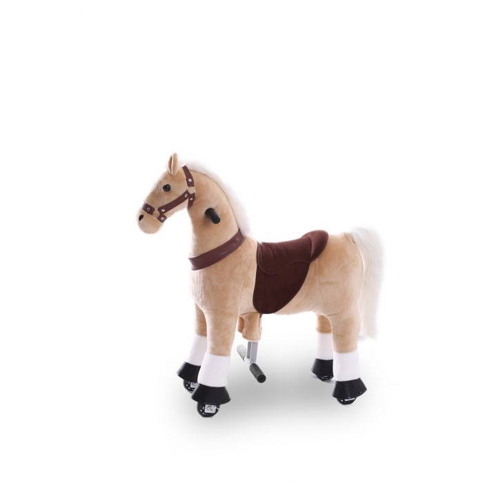 Kijana cavalgando cavalo de brinquedo bege pequeno Alle producten BerghoffTOYS