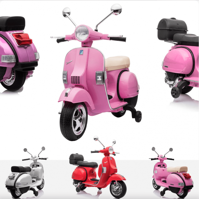 Vespa Motorizada elétrica para crianças em cor-de-rosa Alle producten BerghoffTOYS